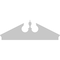 Ekena Millwork Acorn Architectural Grade PVC Combination Pediment, 68"W x 23-7/8"H x 2-3/4"P (Pitch 6/12) PEDPC068X240ACR00 - alternate 3